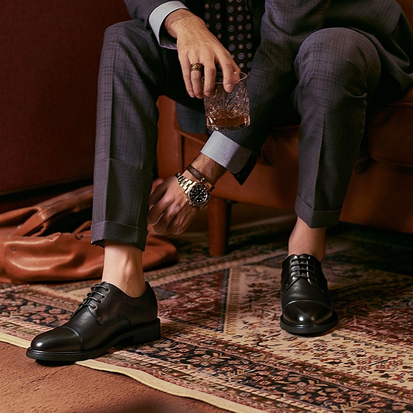 Giày da công sở cổ tròn nam – Da bò thật cao cấp, phong cách Anh Quốc, thoáng khí_thumbnail_4