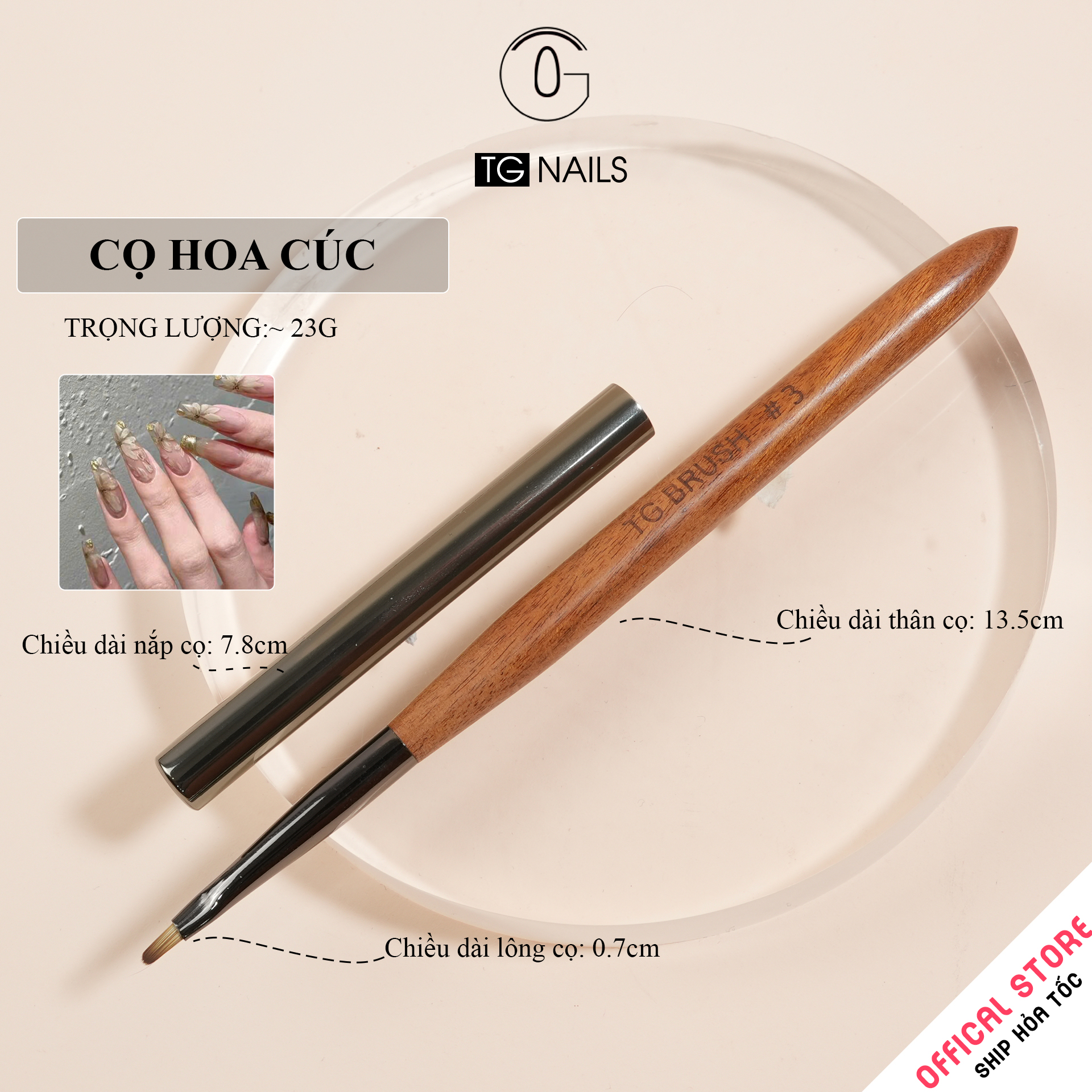 Cọ vẽ móng TG NAILS cán gỗ cao cấp_thumbnail_10