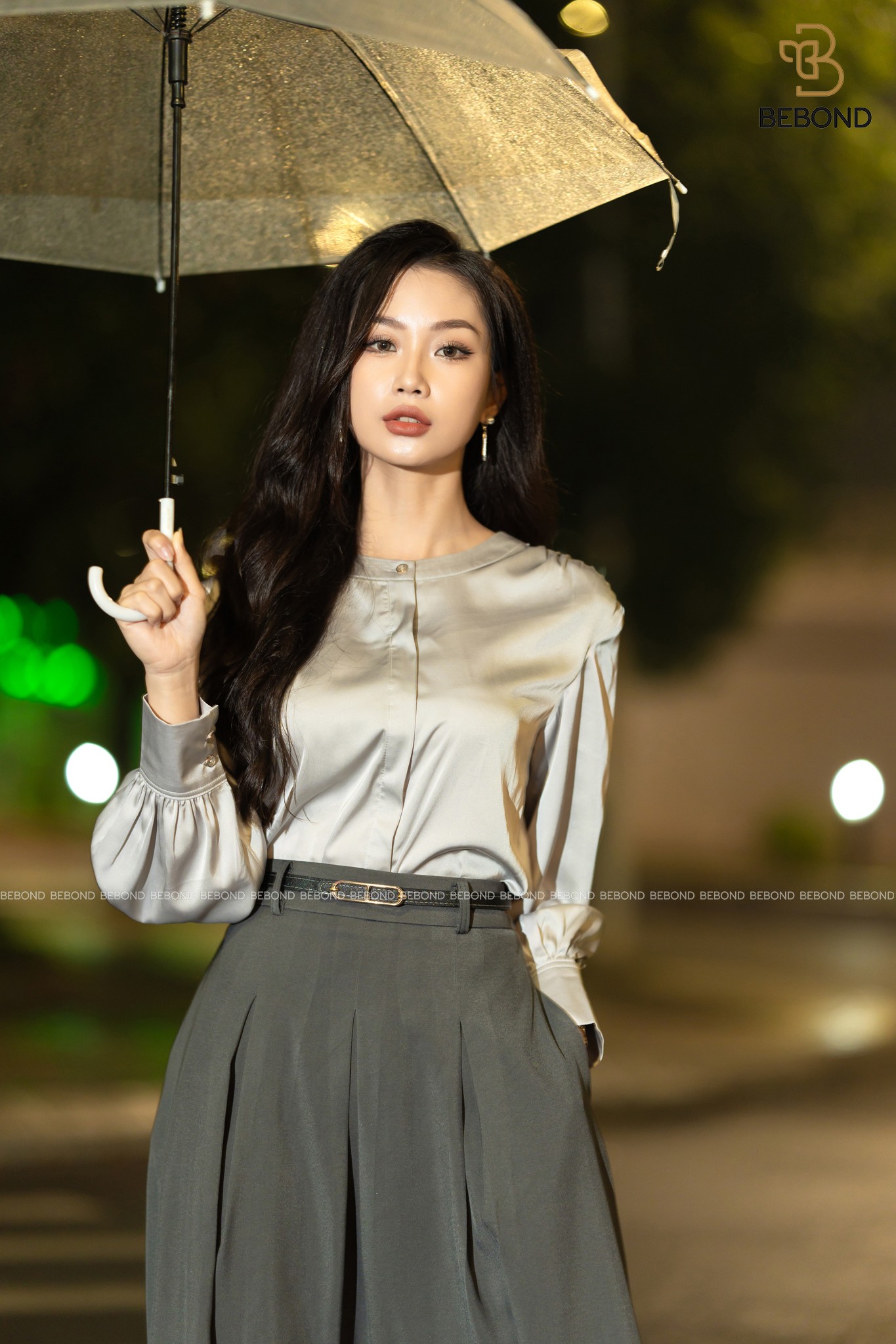 ÁO SƠ MI CỔ TÀU TAY BỒNG - NICOLE TOP
