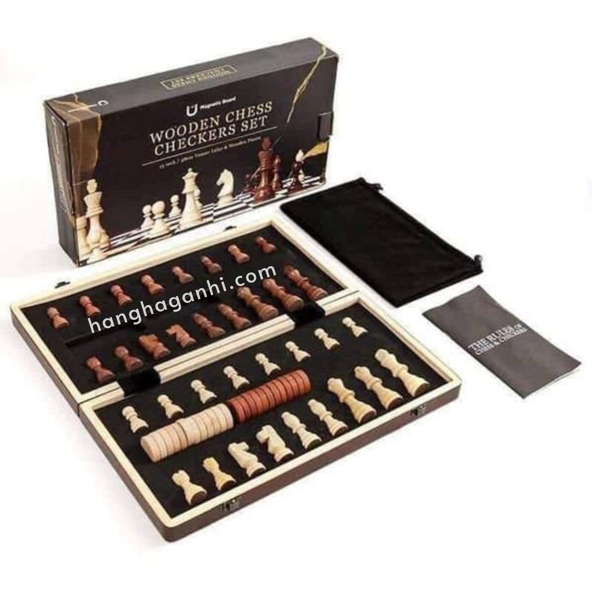 Bộ Đồ Chơi Cờ Vua Gỗ Sồi Có Nam Châm Xuất Mỹ size 39, HÀNG ĐẸP CHUẨN_thumbnail_5