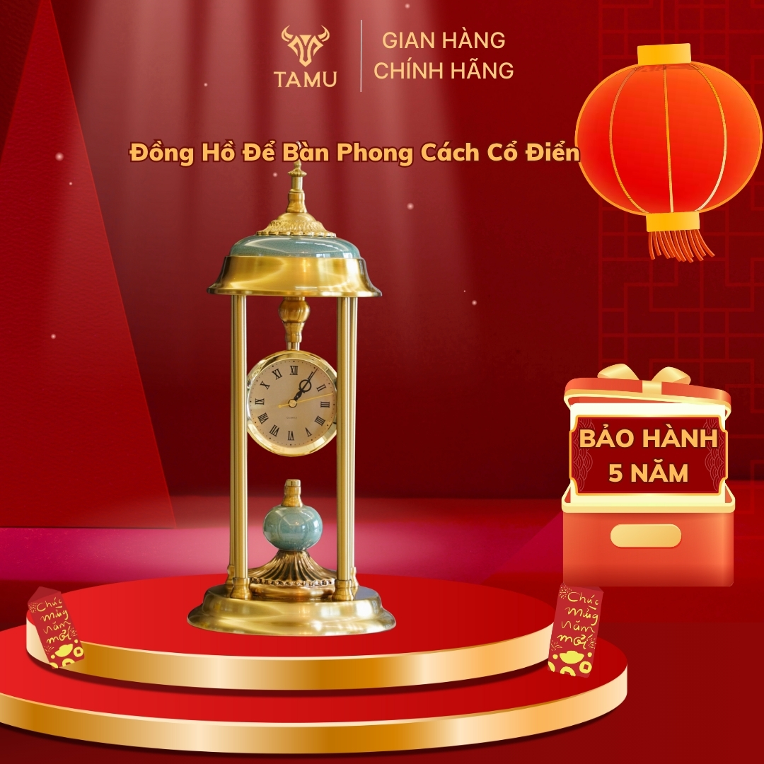 ĐỒNG HỒ ĐỂ BÀN VIP PHONG CÁCH CỔ ĐIỂN