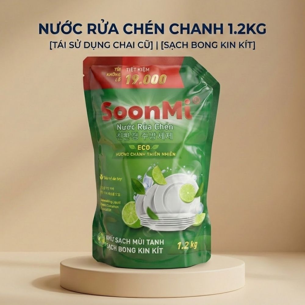 Nước Rửa Chén Soonmi Hương Chanh 1.2kg