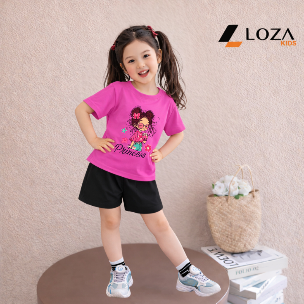Set bộ bé gái hình CÔ GÁI PRINCESS - Loza Kids SB617_thumbnail_2