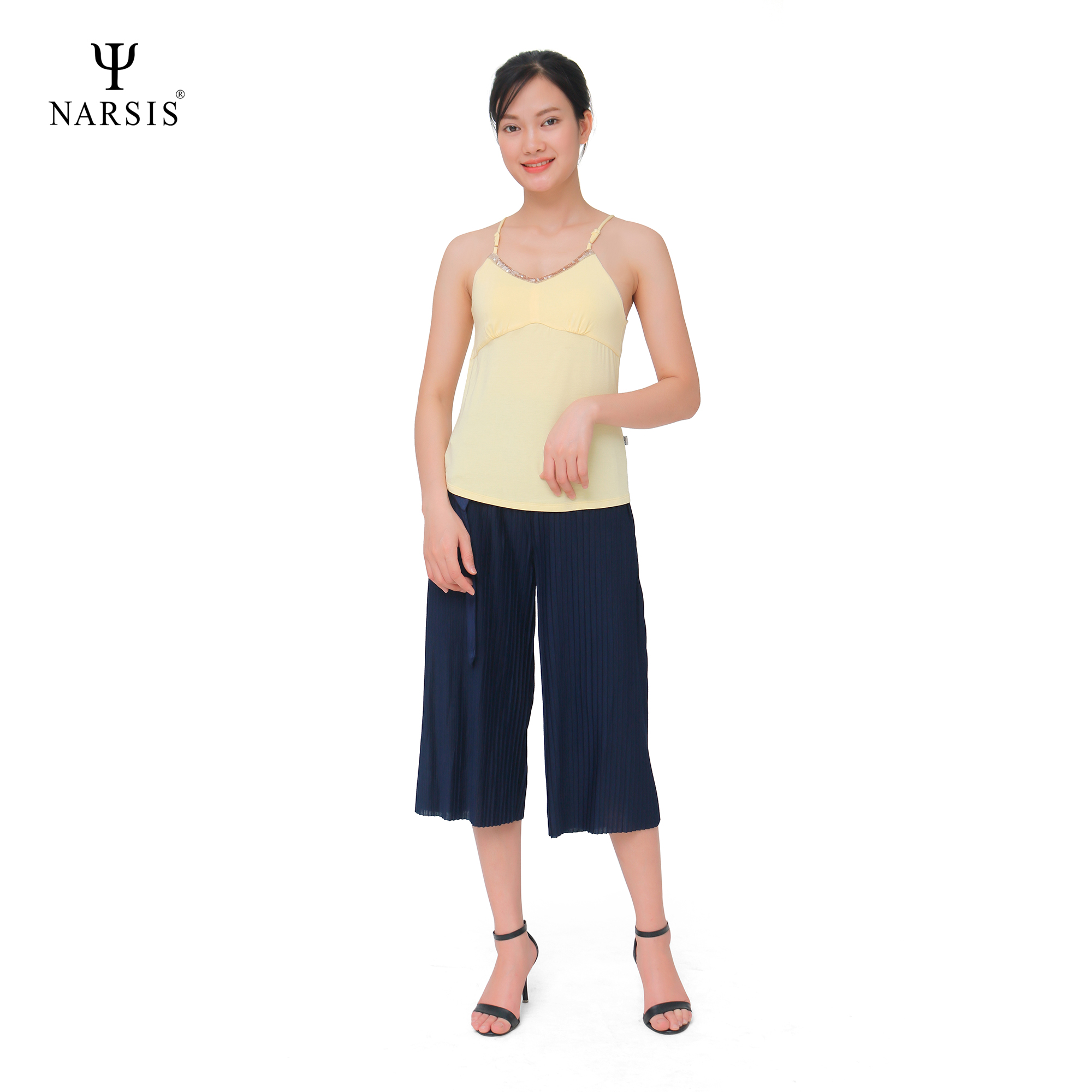 ÁO DÂY NỮ KIỂU - L7019 NARSIS CHẤT LIỆU THOÁNG MÁT, DỄ CHỊU, THOẢI MÁI CẢ NGÀY, DỄ VẬN ĐỘNG_thumbnail_2