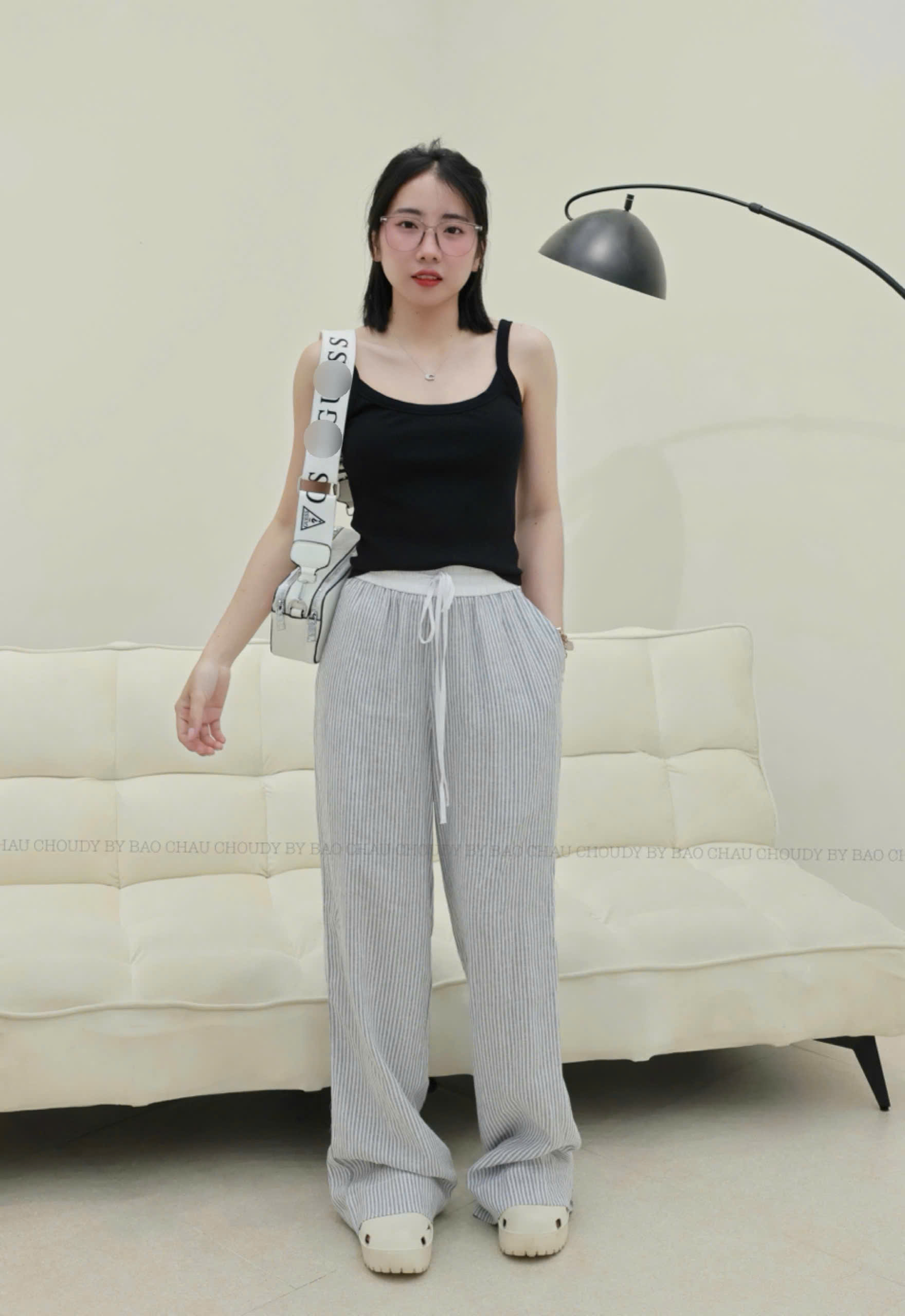 Q939 QUẦN LINEN XÁM