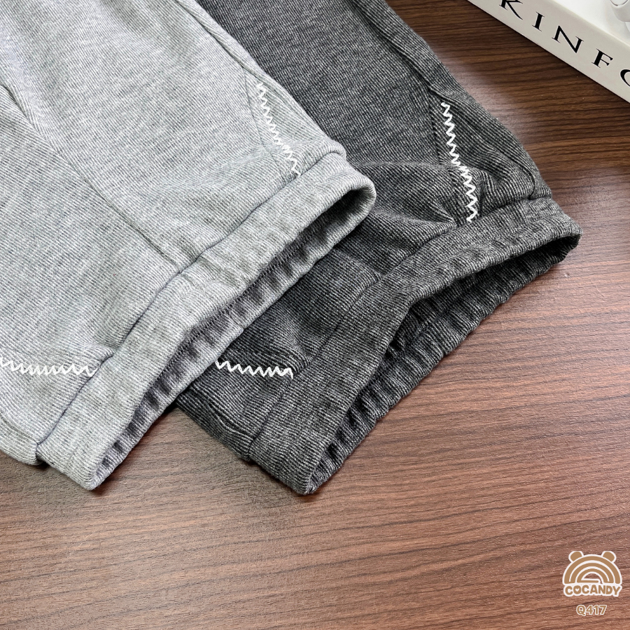 Quần legging dài XÁM ĐẬM ống loe nhấn nơ_thumbnail_4