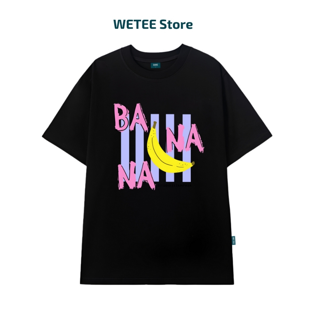 Áo thun unisex UX30-1140 BANANA hình chuối sọc tím dáng oversized local brand WETEE_thumbnail_5