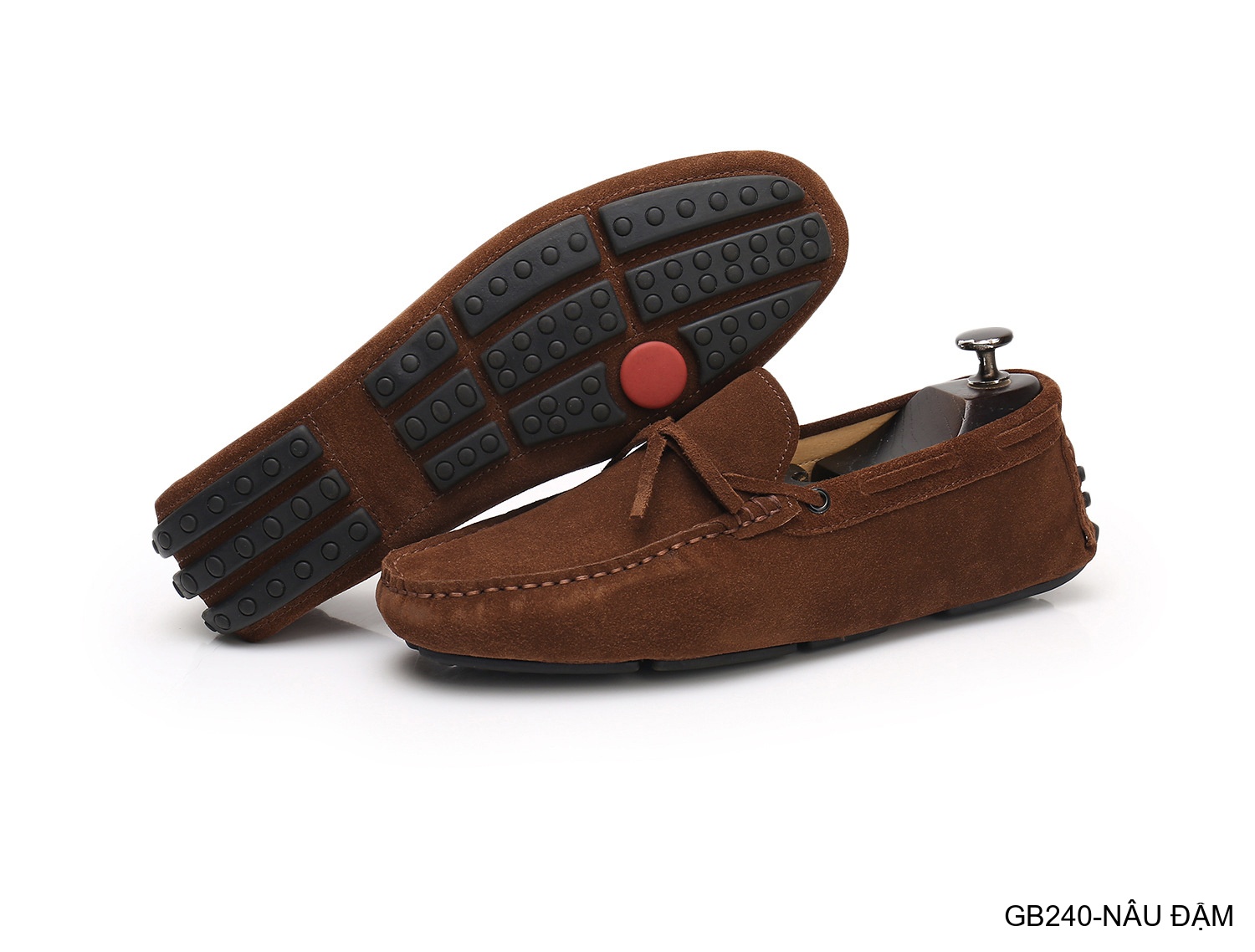 GB240 - Giày lười nam da heo kiểu Anh, đế bệt êm chân, phối nơ bướm thanh lịch_thumbnail_10