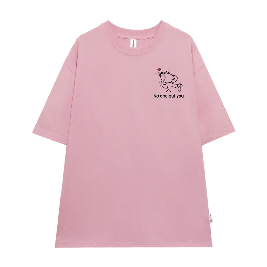 Áo thun couple form rộng cute hoạt hình unisex ATD1055 Miucho vải cotton tay lỡ cổ tròn in mix_thumbnail_7