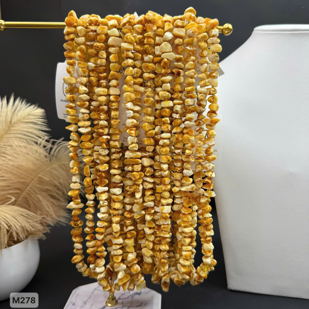 Chuỗi Hổ Phách Thô Bạch - M278_thumbnail_3