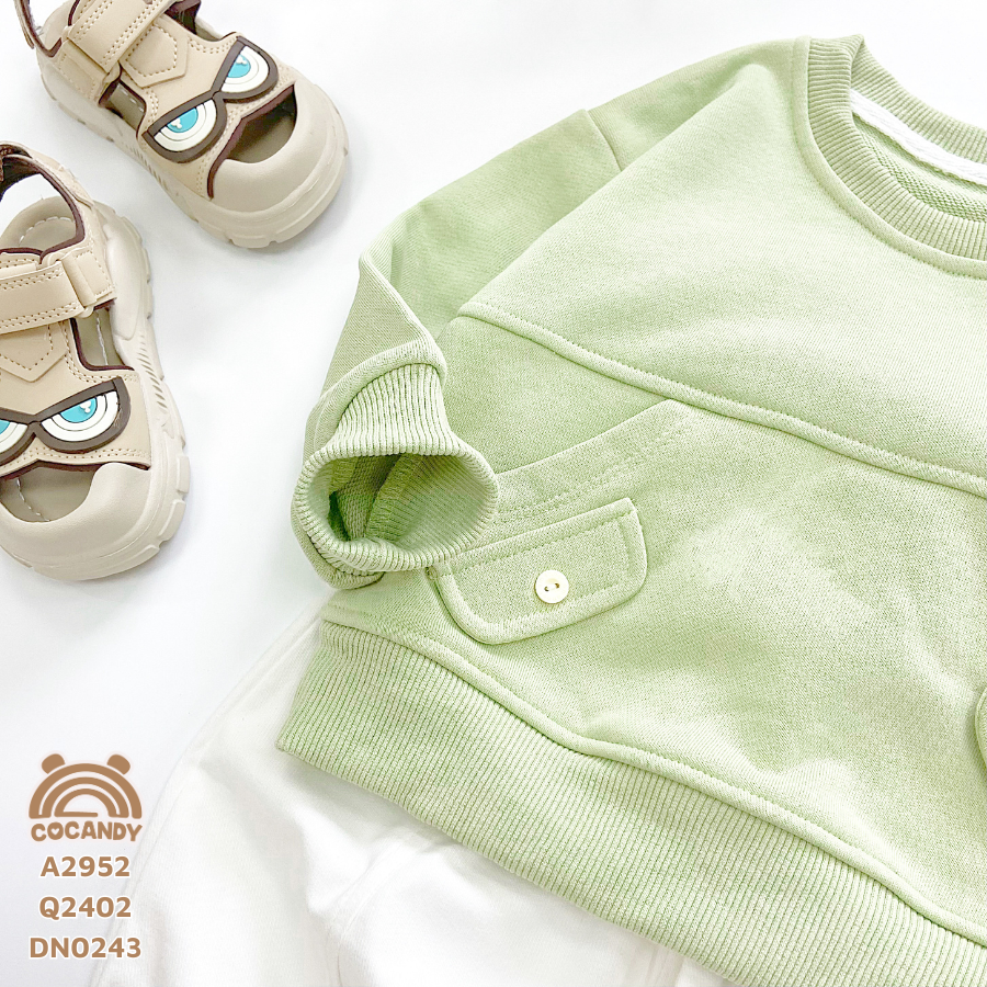 Áo dài XANH BƠ 2 túi có nắp_thumbnail_1