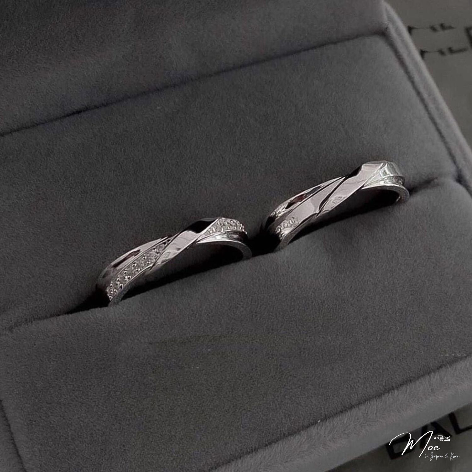 ĐN75 - Nhẫn đôi vô cực dải kép hạnh phúc