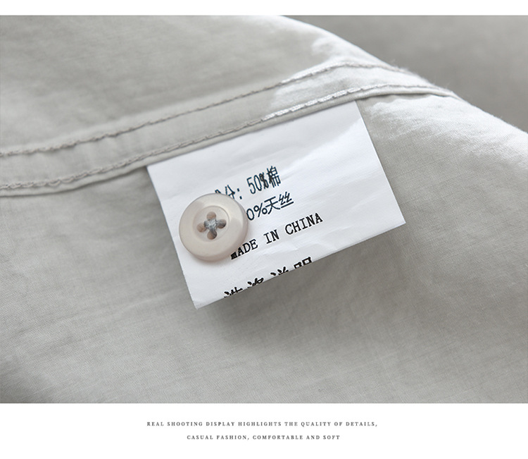 Áo Sơ Mi Nam Ngắn Tay – Nhật Bản Văn Học, Form Rộng, Thoáng Khí, Đa Năng_thumbnail_3