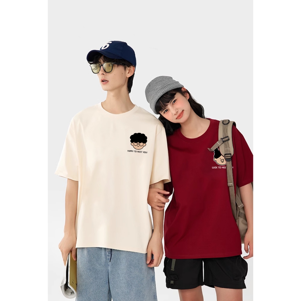 Áo thun couple cặp đôi form rộng unisex đủ size ATD1065 Miucho tay lỡ cổ tròn in artwork_thumbnail_2