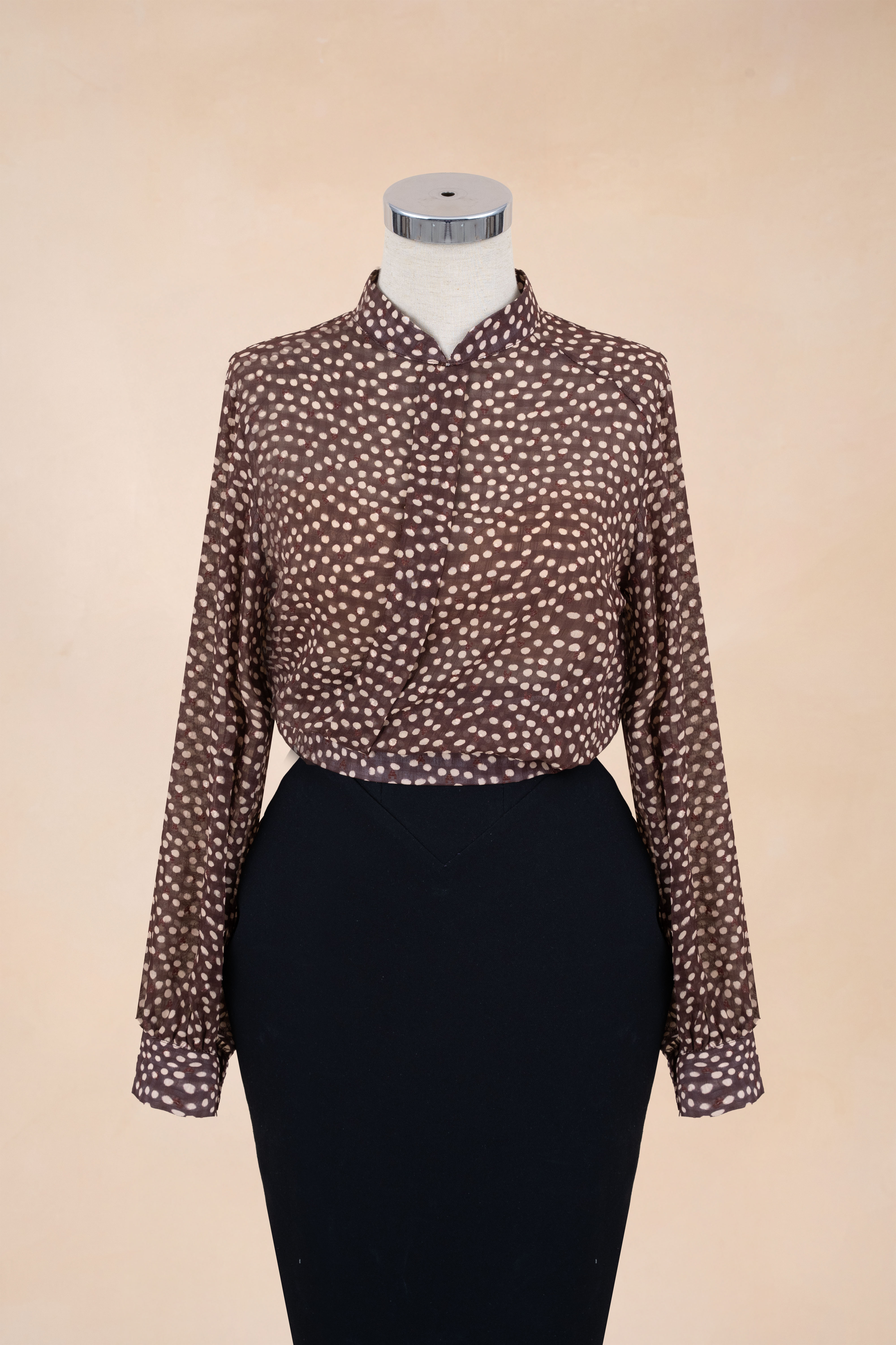 Sơ Mi Chấm Bi Nhí Bo Chun