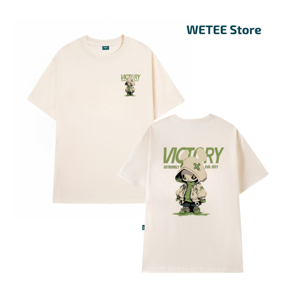 Áo thun unisex UX30-1144 VICTORY in hình quái vật xanh dáng oversized local brand WETEE_thumbnail_4