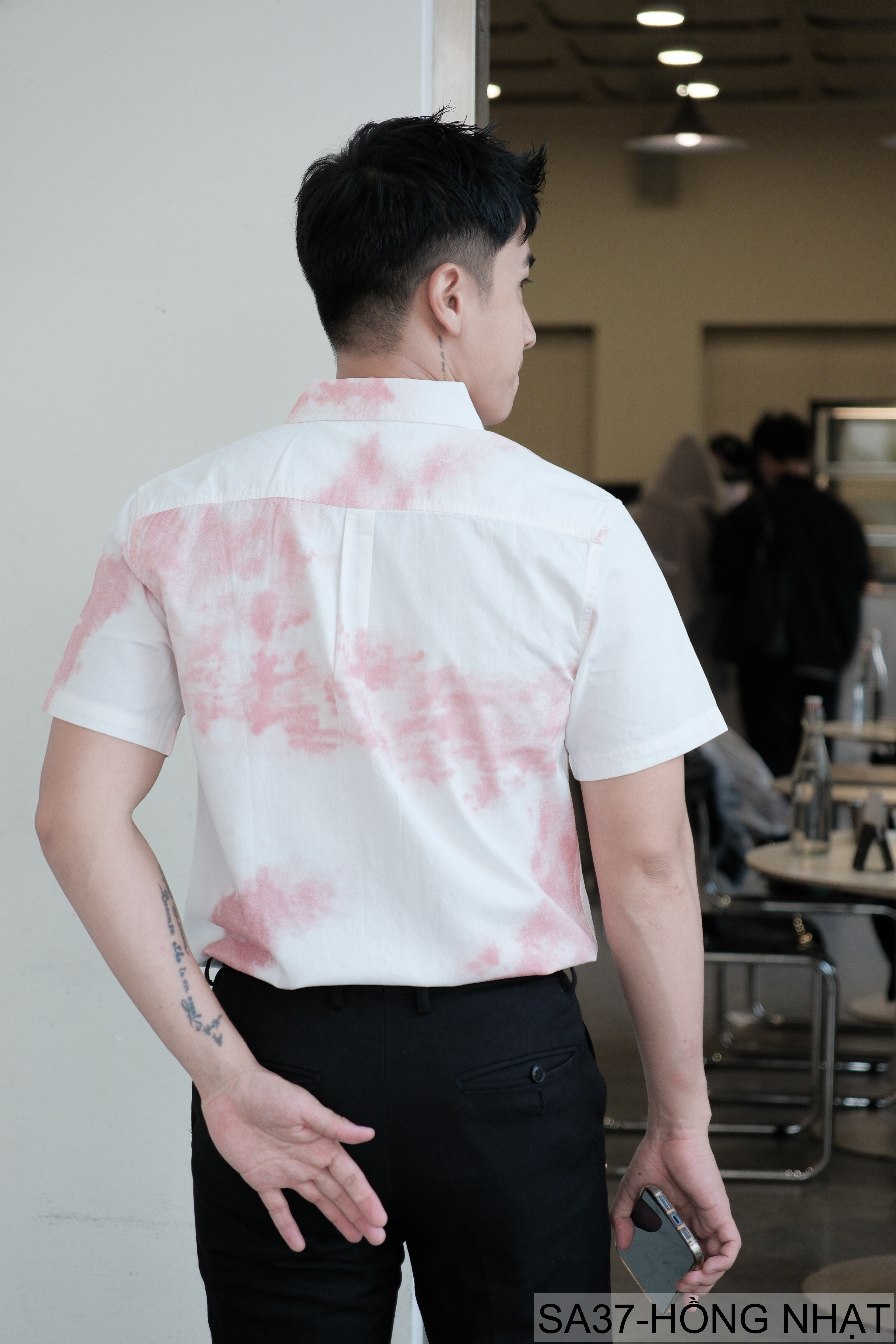 SA37 - Áo sơ mi nam tay ngắn cổ lật in hoa tie-dye phong cách Hàn Quốc mùa hè_thumbnail_4