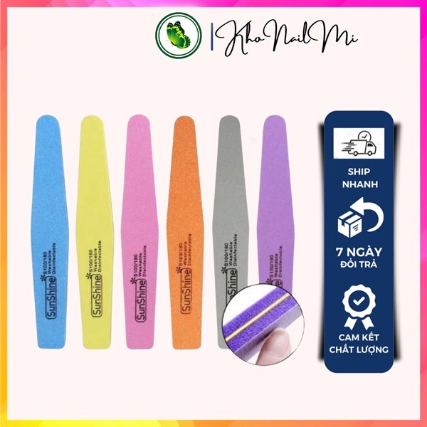 Phao dũa mịn Sunshine dài (buffer lục giác) chà móng