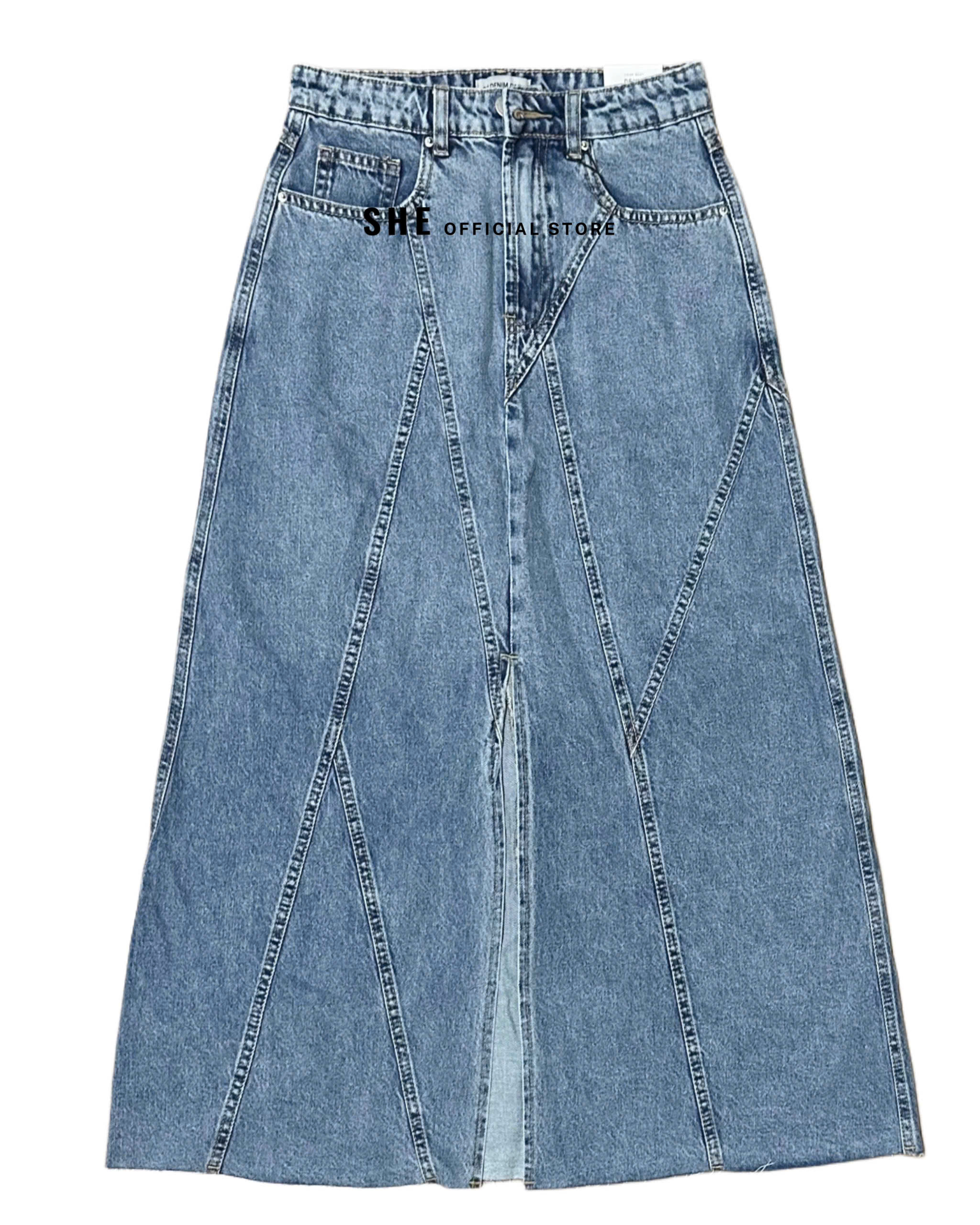 G606 CHÂN VÁY BB DENIM NHẠT