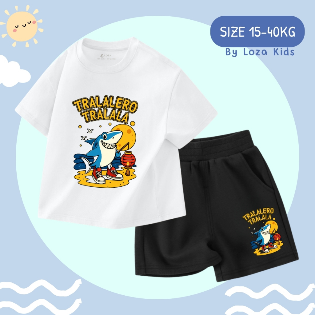 Bộ đồ bé trai Brainrot  Tralalelo Tralala mới về 2025 - Quần áo trẻ em  từ 15-45kg - Loza Kids SB447