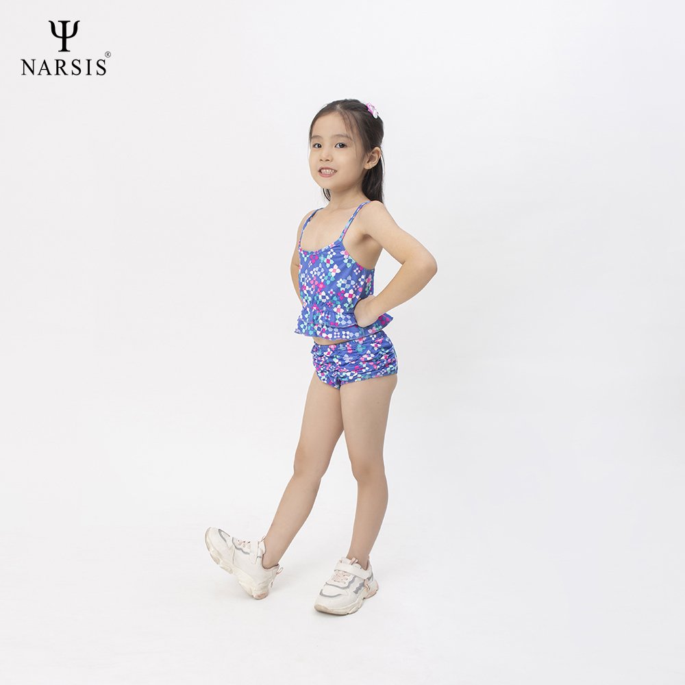 BỘ BƠI BÉ GÁI KA0013 NARSIS CHẤT LIỆU THOÁNG MÁT, DỄ CHỊU, THOẢI MÁI CẢ NGÀY, DỄ VẬN ĐỘNG