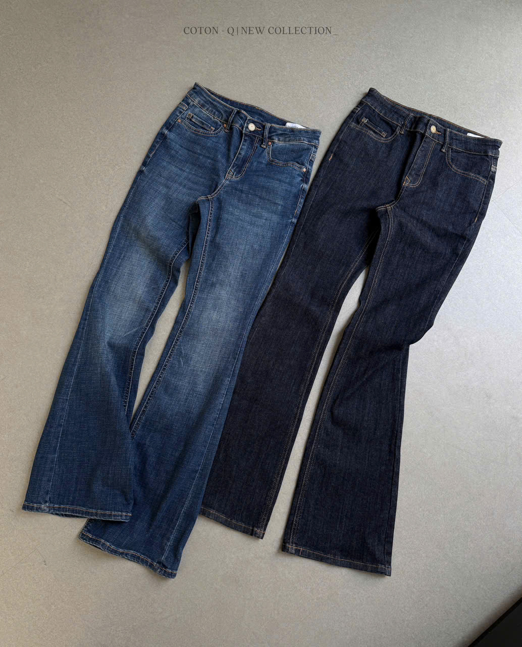 HQ51 Quần jean loe ( ĐẬM )