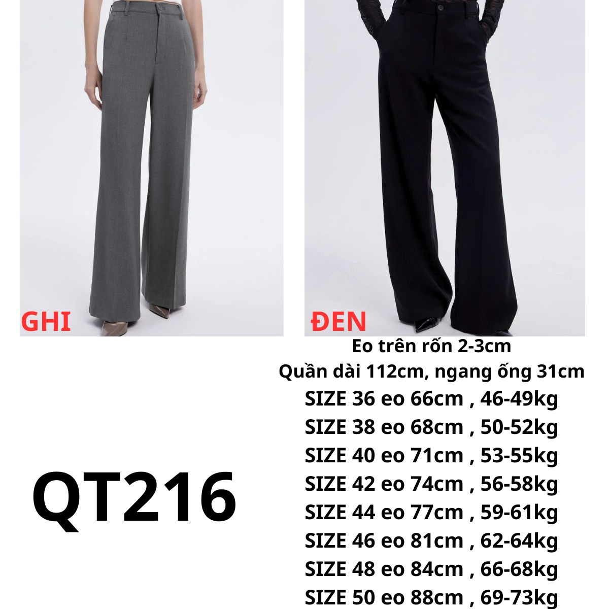 QT216 - Quần tây suông GJ