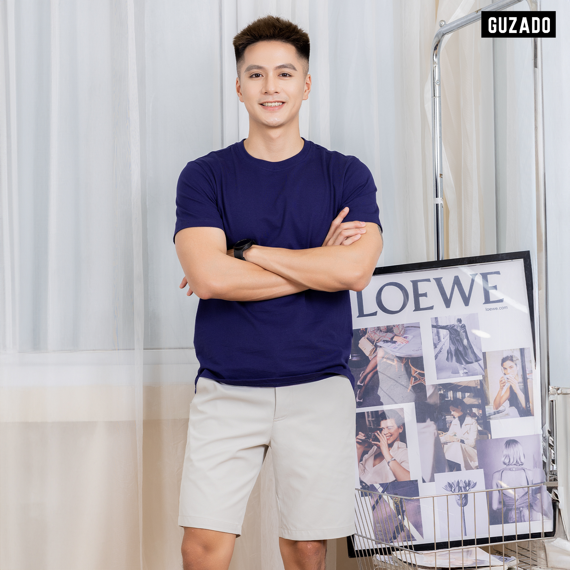 Áo GUZADO Cao Cấp Form Rộng,Vải Cotton Dày Dặn GTS05