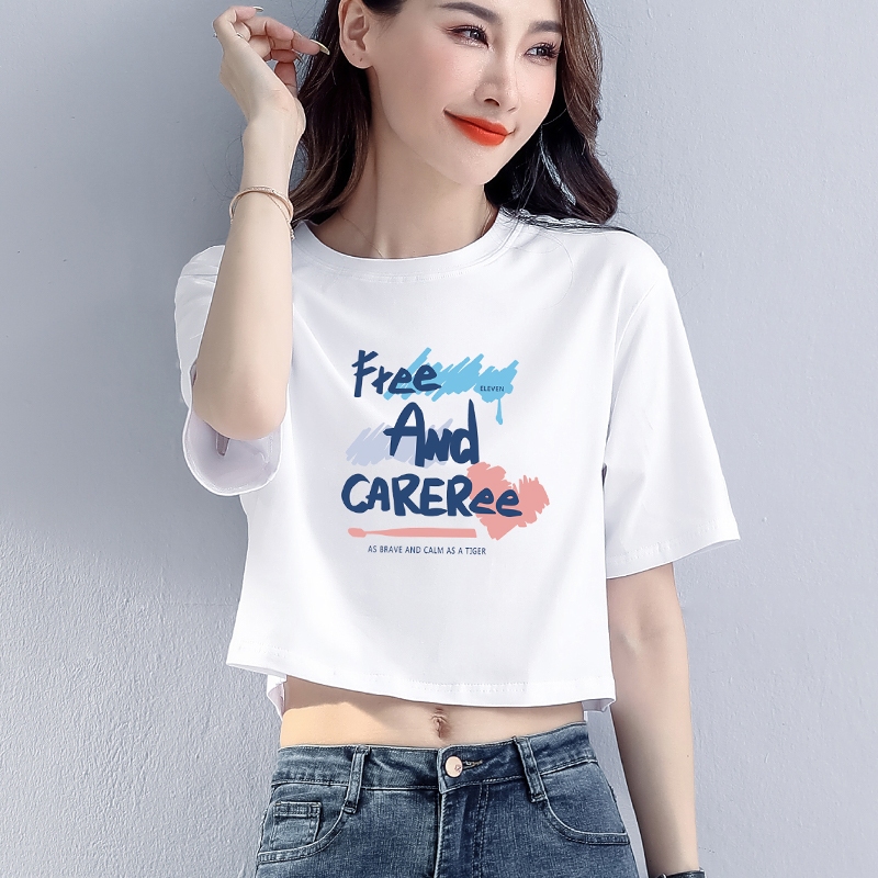[Form Rộng] Áo croptop nữ form rộng đen trắng in hình thời trang - áo laptop dáng rộng chất liệu cotton LOZA G0127_thumbnail_1