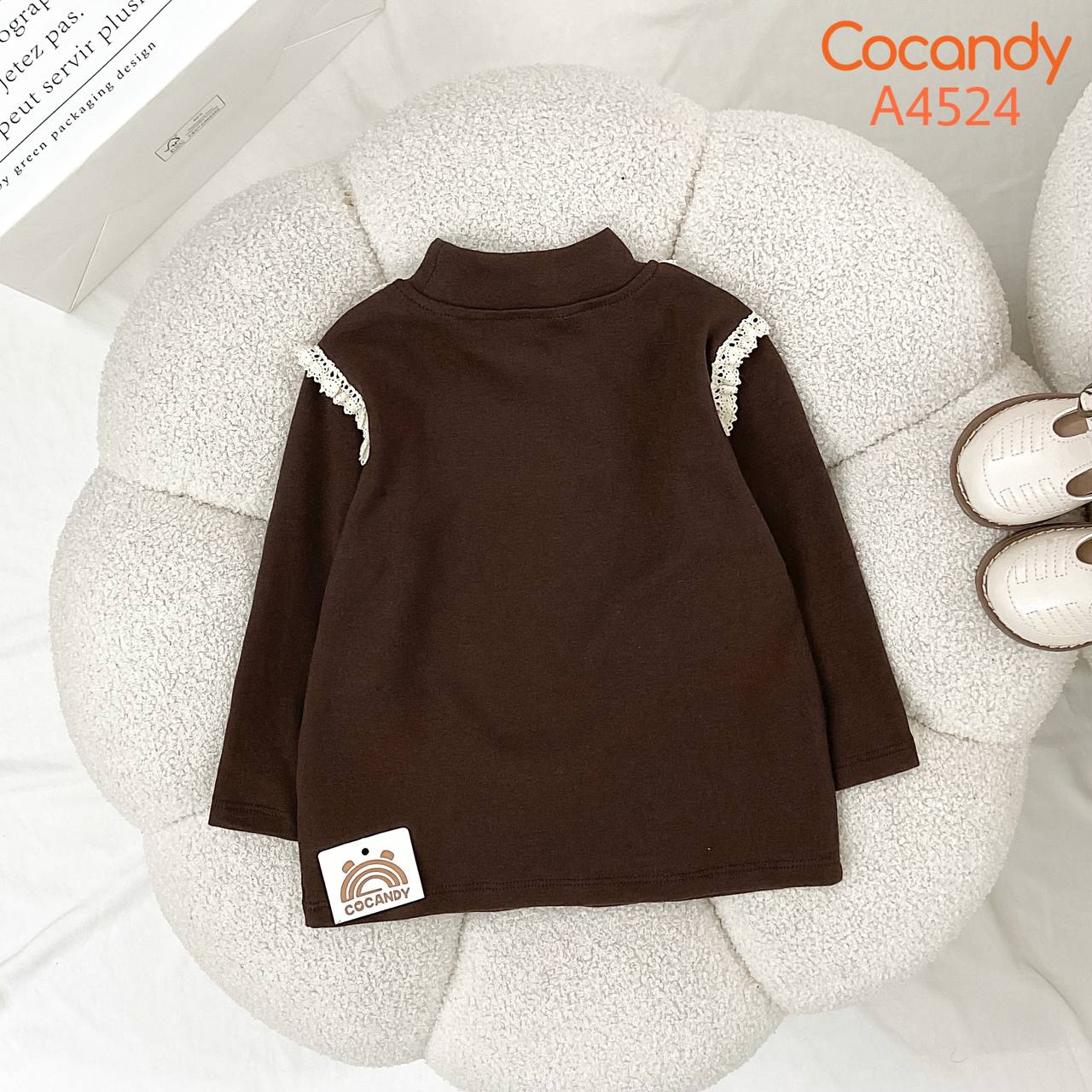 Áo dài NÂU cổ viền ren_thumbnail_0