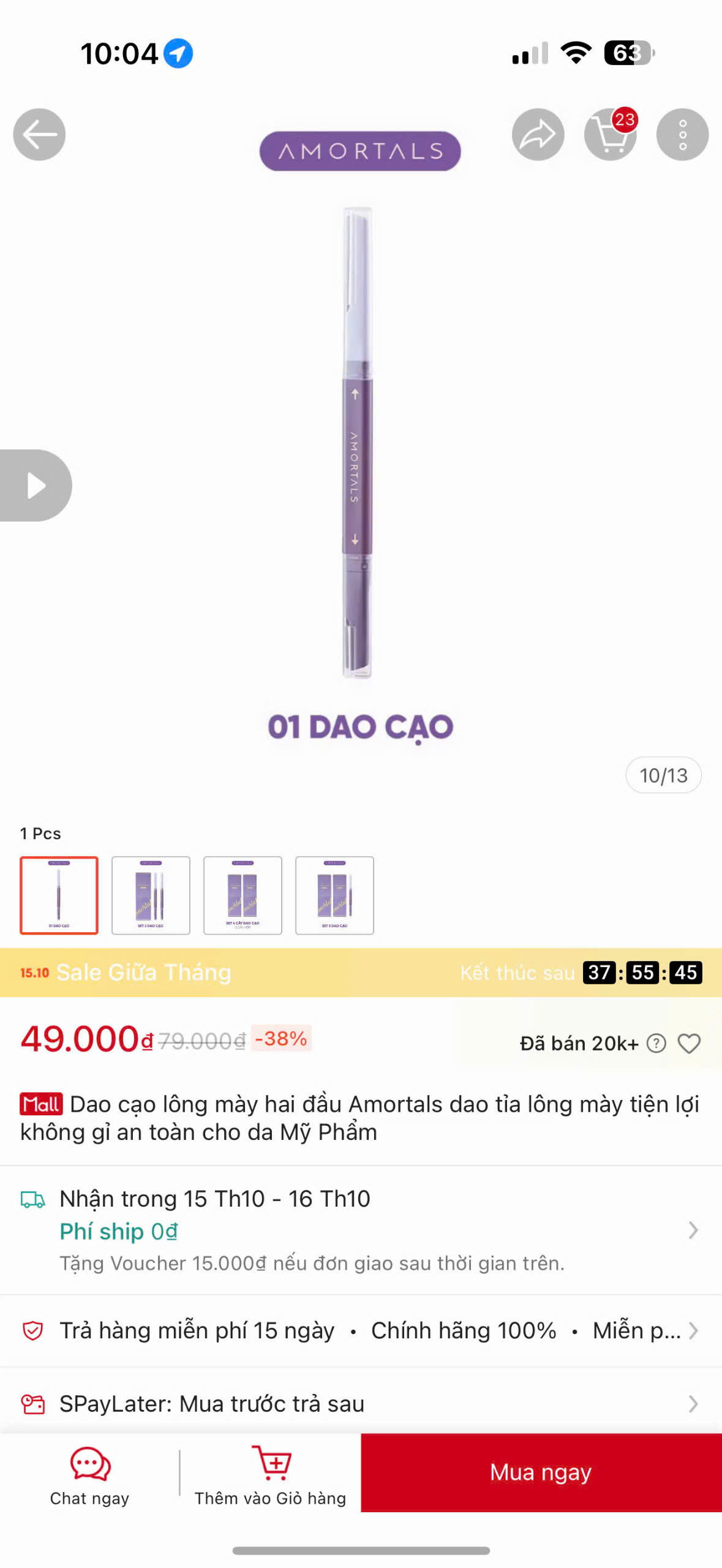 Dao Cạo Lông Mày Hai Đầu Amortals_thumbnail_1