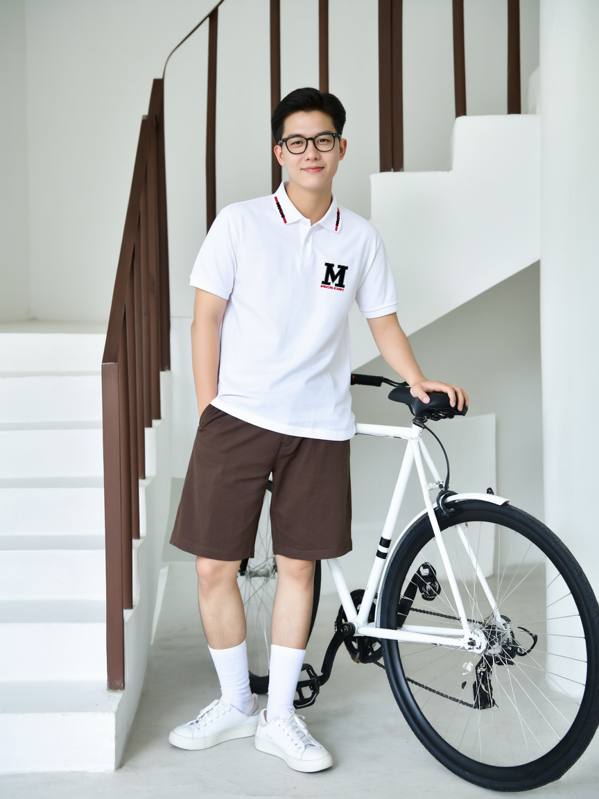 Áo polo cá sấu nam in basic PLCSD2426 Miucho Iconic chất liệu polyester bền nhẹ chống nhăn_thumbnail_3