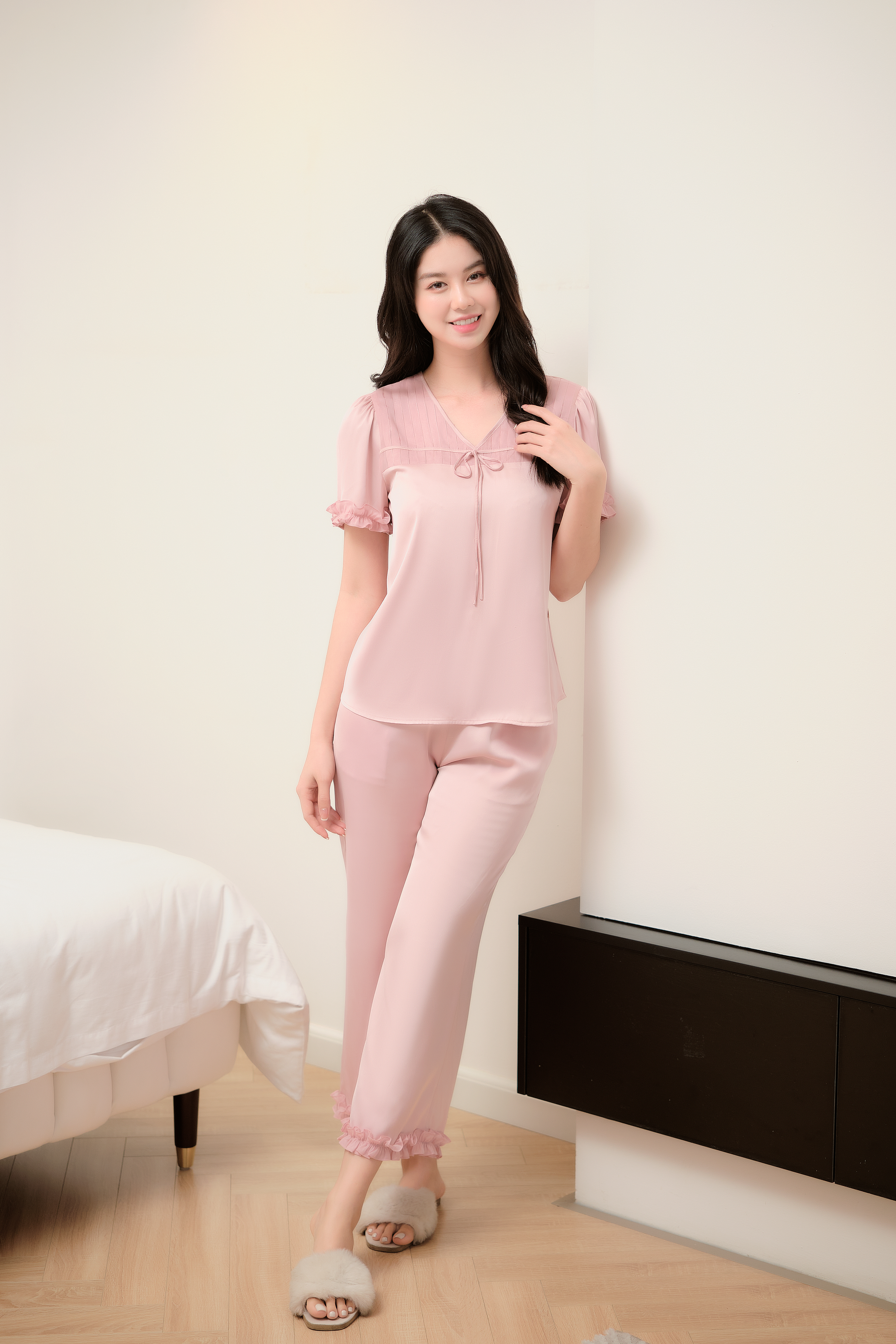 Bộ ngủ áo cộc tay, quần dài BN289