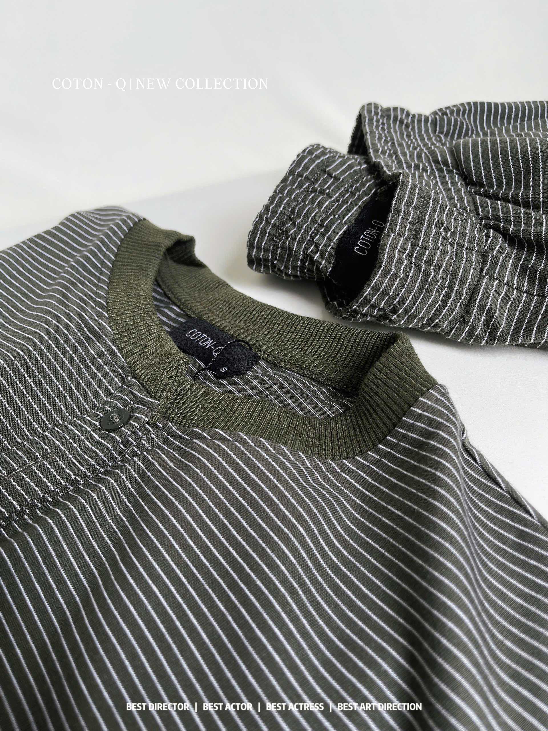 Set áo sọc + quần đùi ( SỌC XÁM )_thumbnail_5