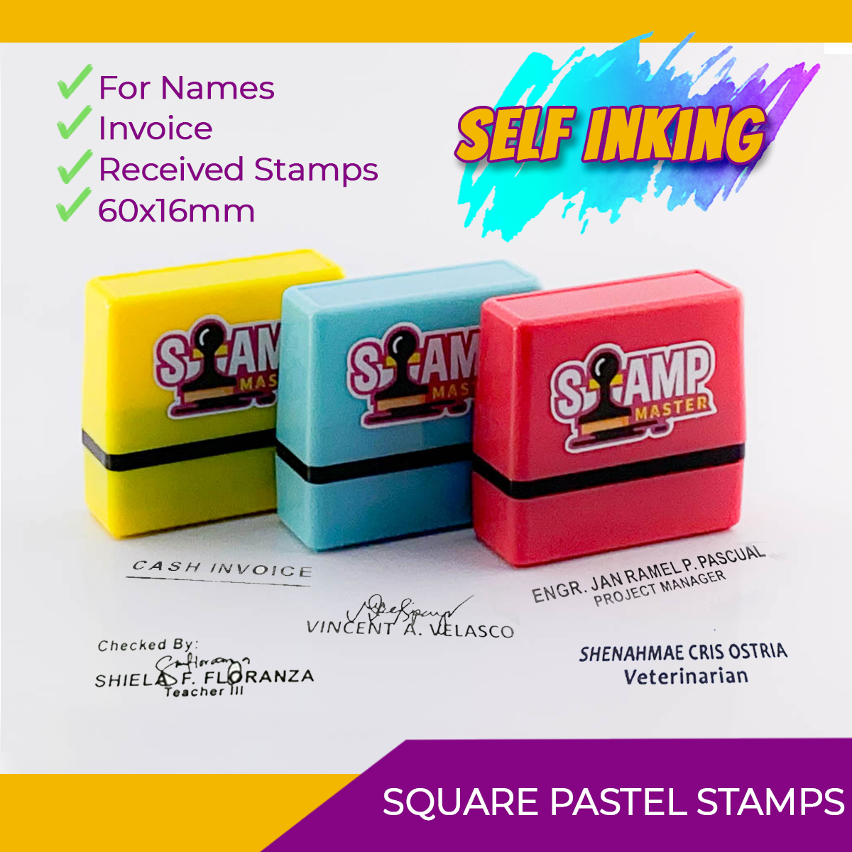 Square Pastel Stamp