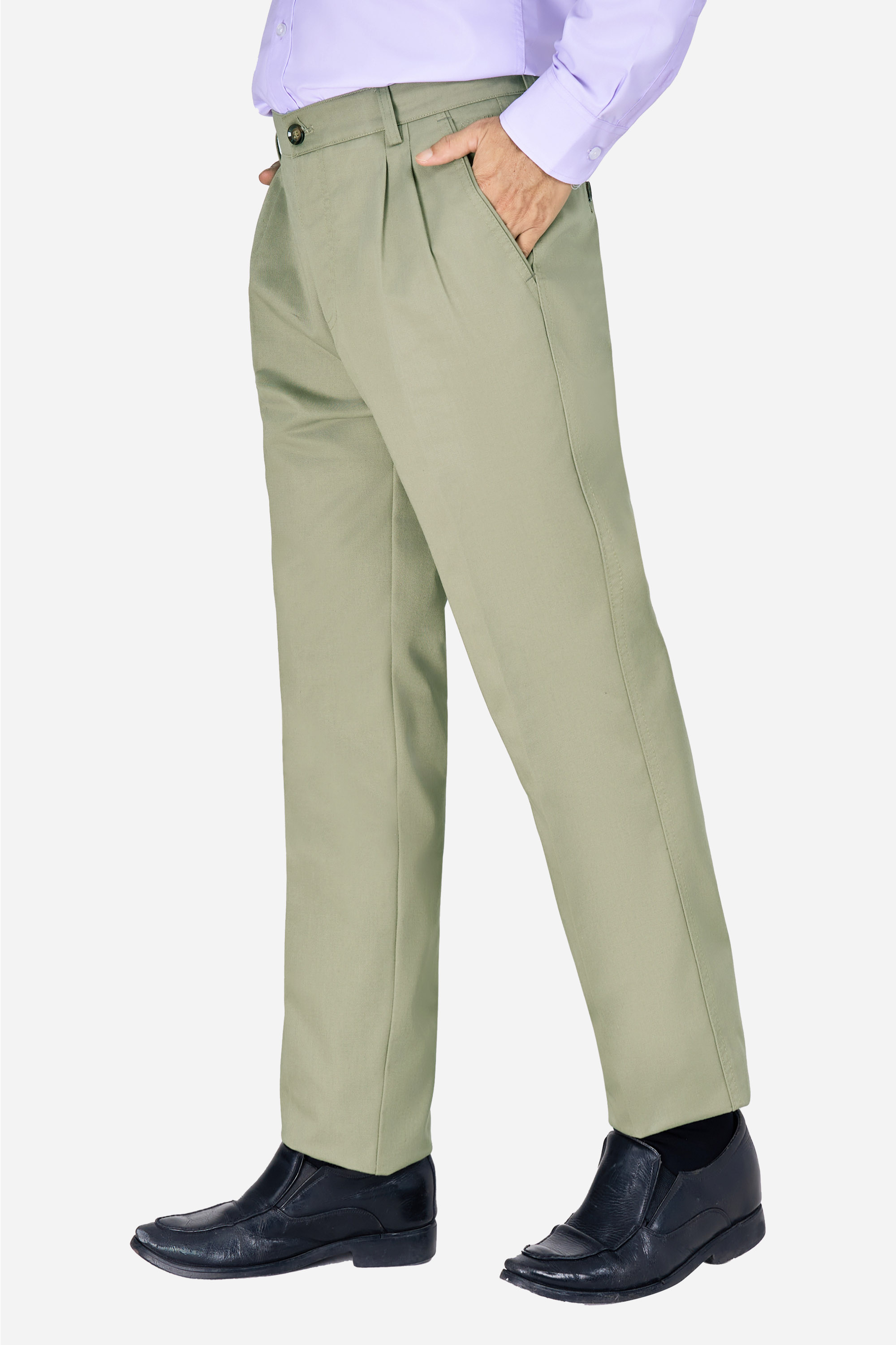 Quần Kaki Thô 2 Li Nam Trung Niên ANCHI Phom Suông Ống Rộng Màu Vỏ Đỗ_thumbnail_2