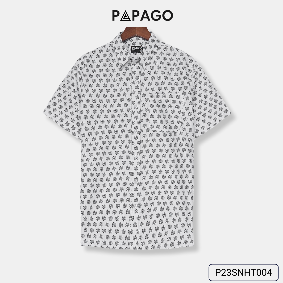 Áo sơ mi nam trung niên PAPAGO tay ngắn lai ngang in họa tiết - P23SNHT004_thumbnail_8