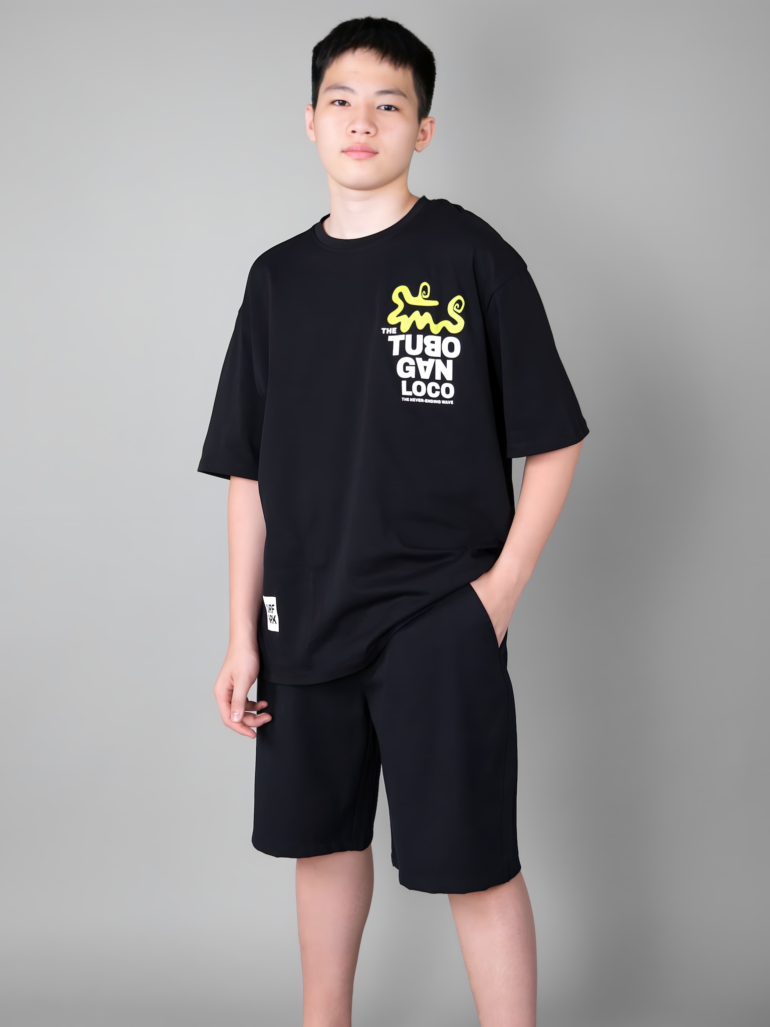 Quần short kaki màu đen túi chéo_thumbnail_5