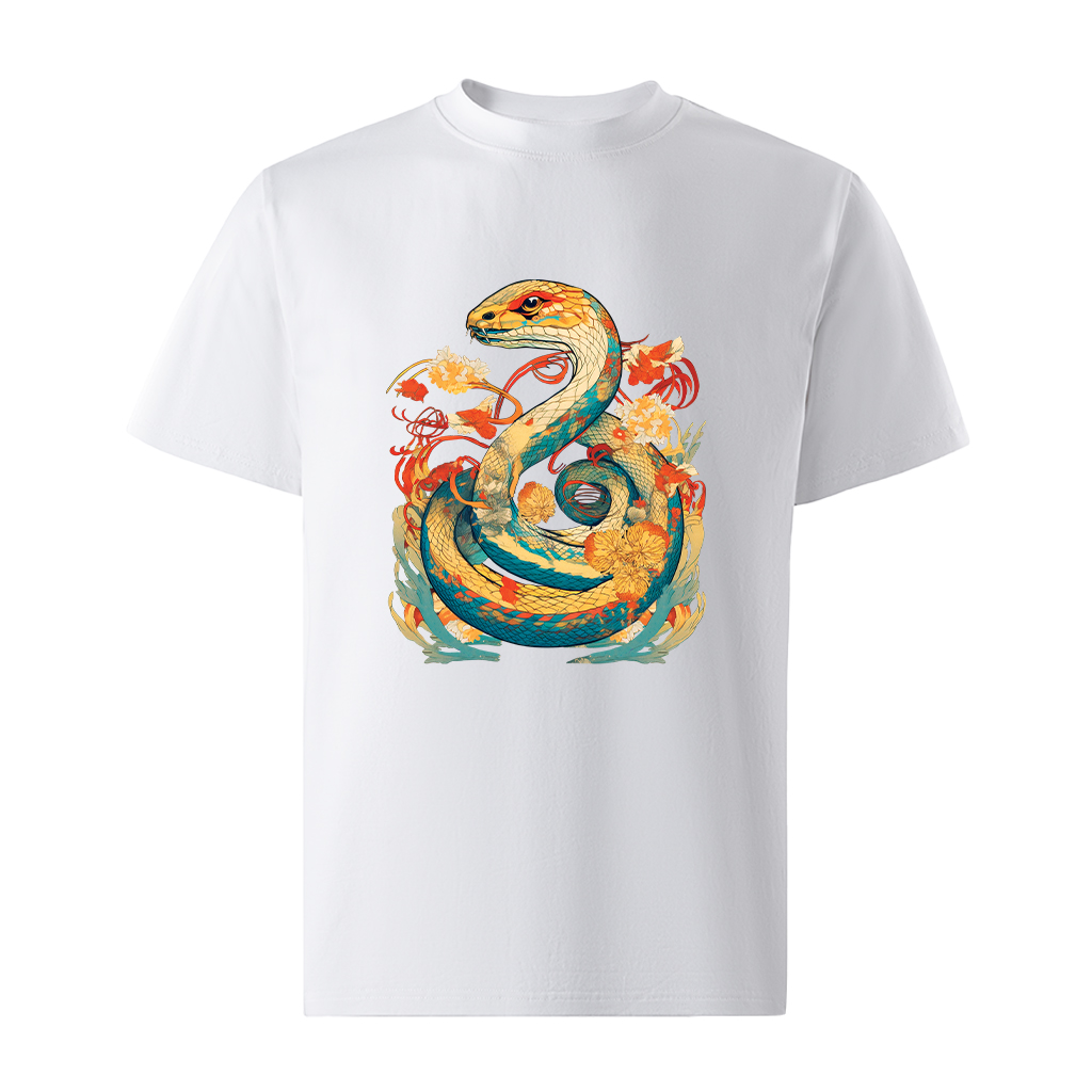 Áo thun nam form rộng 12 con giáp tuổi Tỵ ATD482 Miucho Iconic cotton cổ tròn in graphic_thumbnail_10