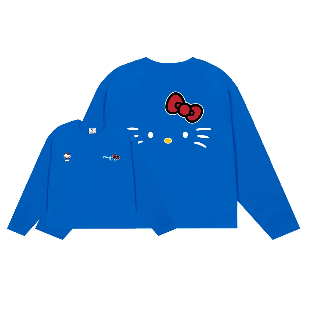 Áo thun boxy tay dài kitty dễ thương 2645 Miucho vải cotton 2c thoáng mát cổ tròn in mix_thumbnail_10