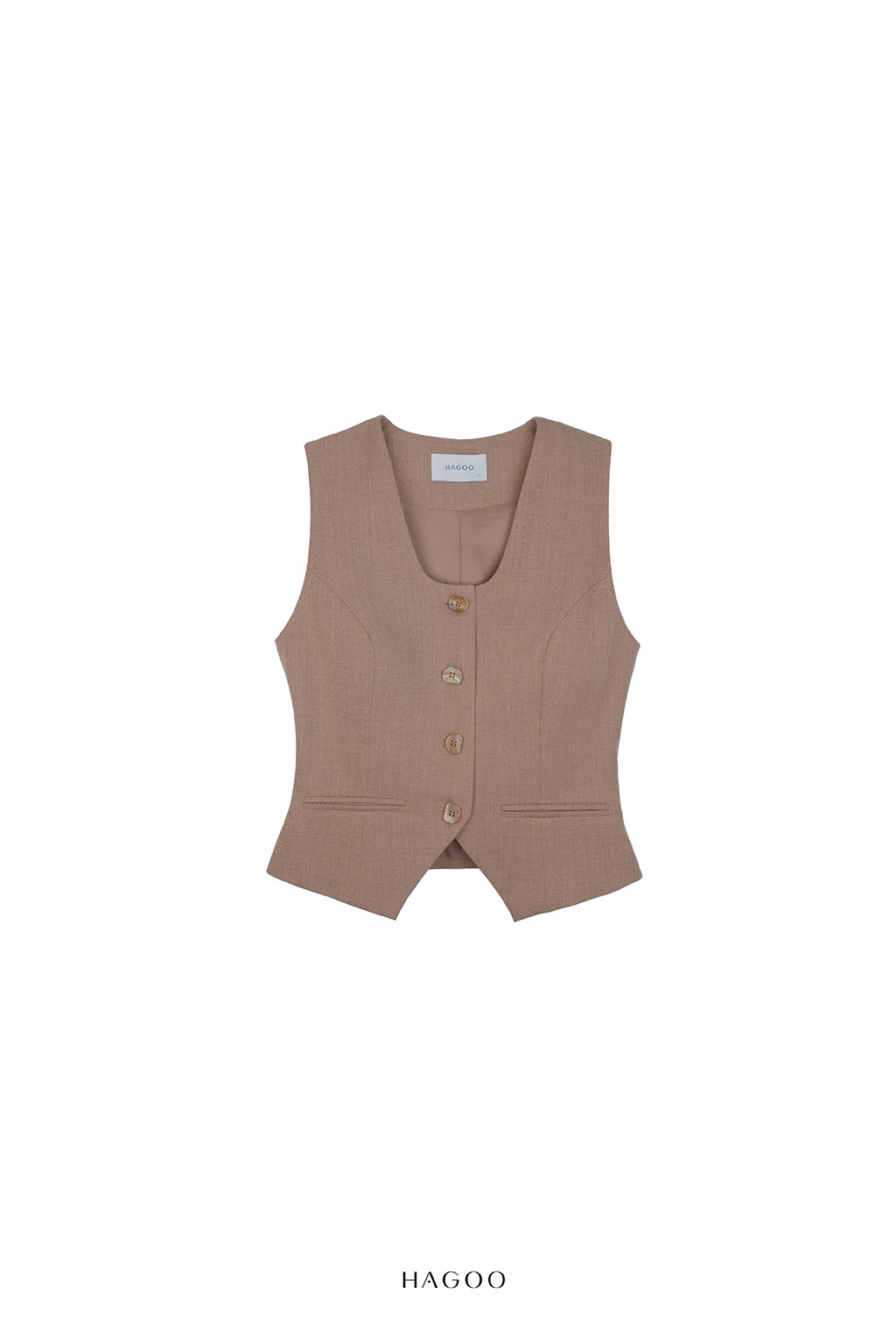 Áo Gile cổ U cúc trang trí HAGOO_thumbnail_6