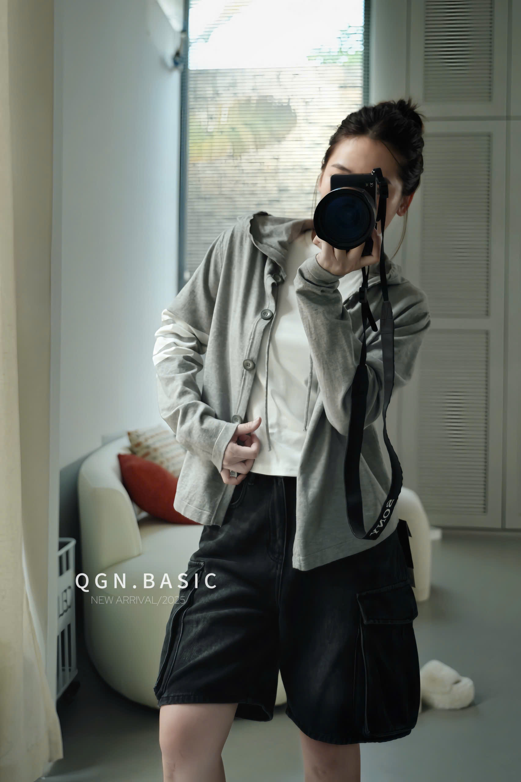 Áo khoác len cotton Q ( XÁM )_thumbnail_3