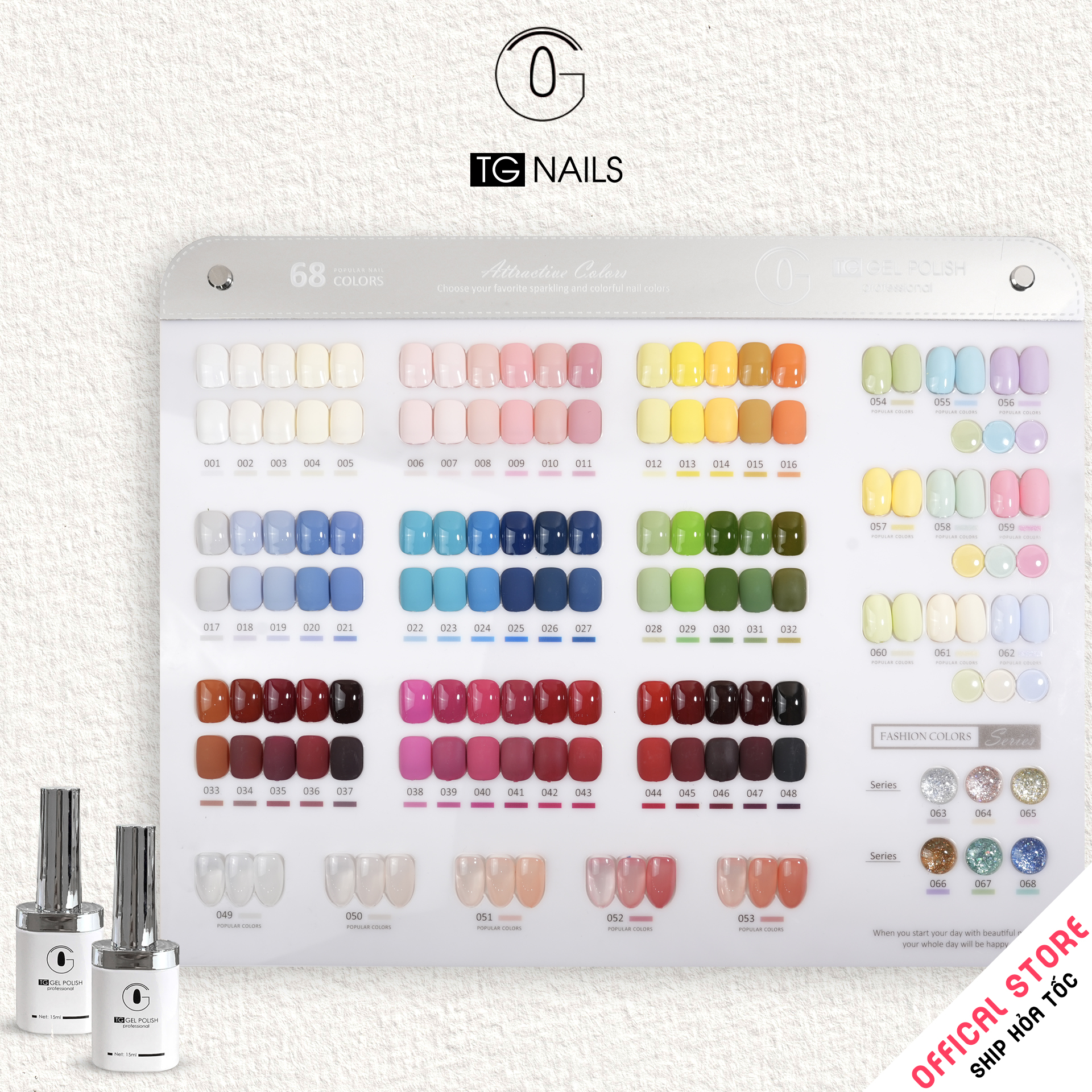 Sơn móng gel TG. Dung tích: 15ml/ lọ. Nhãn hàng TG nail.