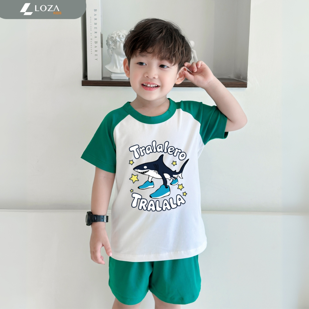 Bộ đồ bé trai in hình BST Brainrot -  Loza Kids BD011