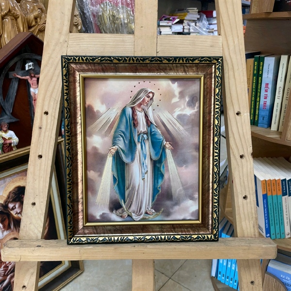 Tranh Đức Mẹ Ban Ơn 25x30cm giấy Italia cao cấp_thumbnail_1