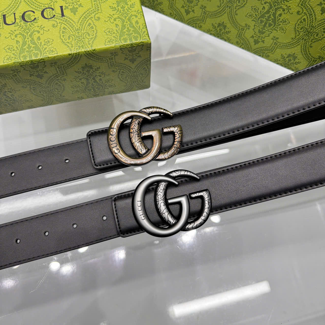 Thắt lưng Gucci GG Snake Buckle Leather Belt