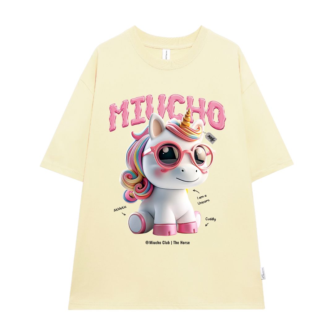 Áo thun form rộng 12 con giáp tuổi Ngọ ATD1245 Miucho tay ngắn cổ tròn in mix_thumbnail_10