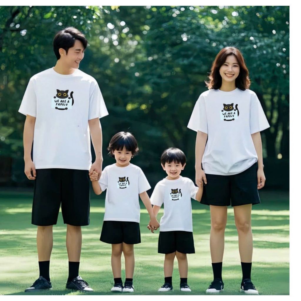 Áo phông gia đình in hình Mèo - Áo thun đồng phục gia đình 3-4-5 người - Loza RT3038-AT3038_thumbnail_4