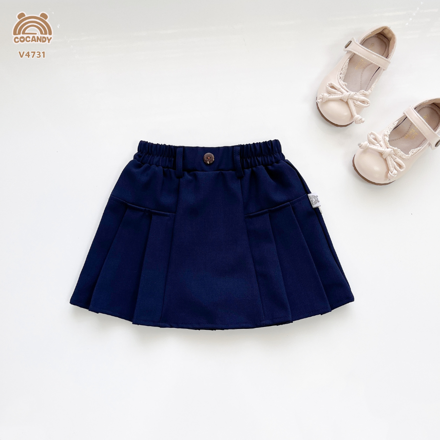 Chân váy xếp ly XANH THAN cạp chun_thumbnail_3