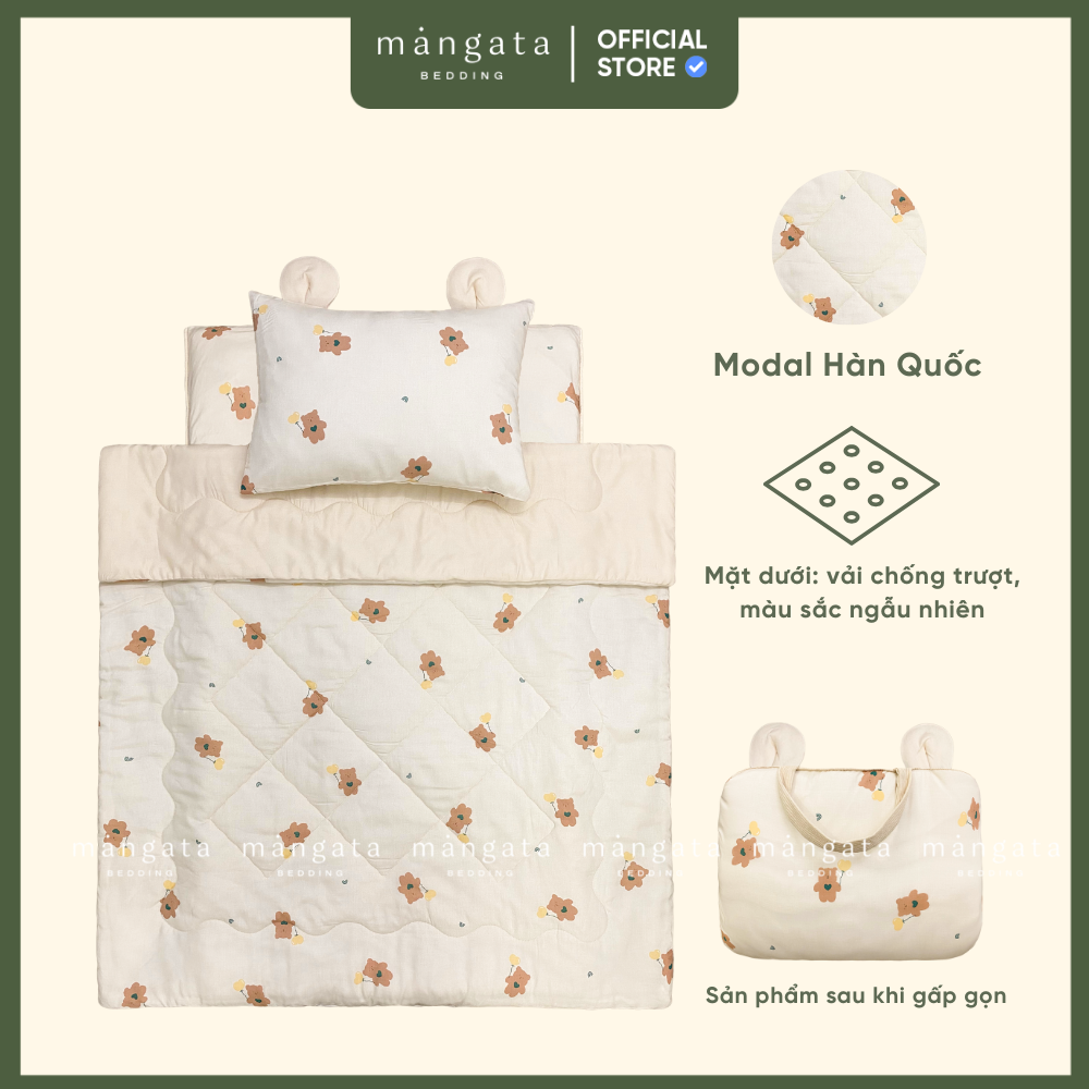 Mẫu Gấu bong bóng - Bộ chăn gối gấp gọn đi học_thumbnail_1